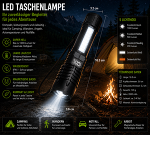 DUALCORE Taktiklampe Notlicht LED